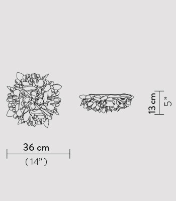 Lampa sufitowa Slamp VELI - FOLIAGE MINI VELCS00FLG00000000EU