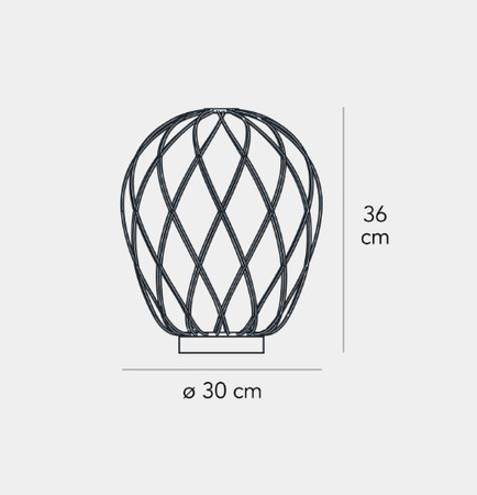 Lampa stołowa Fontana Arte F436405550CBNE Pinecone