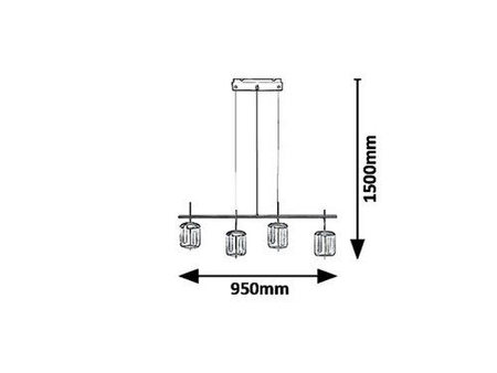 Lampa wisząca Rabalux Delice 5028 czarny