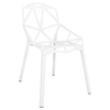Krzesło SPLIT PREMIUM białe - aluminium, nogi białe