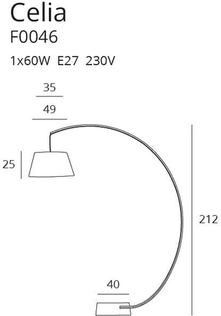 Lampa podłogowa Maxlight F0046 Celia