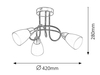 Lampa sufitowa Rabalux Polla 6078 chrom satyna