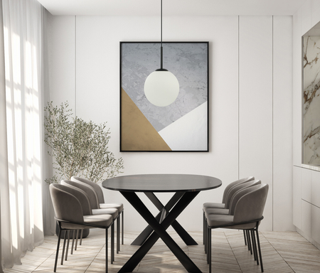 Lampa wisząca Italux PND-5578-1M-BK Czarny, biały