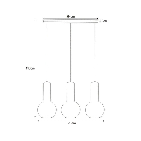Lampa wisząca ARVI WHITE Kaja K-4526 biały/złoty