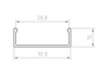 Profil LED Greenie P13-1C2 2m nawierzchniowy czarny lakierowany