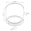 Spot AQForm Tuba 111 Surface Biały Struktura