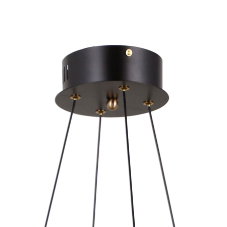 Lampa wisząca Italux Alani PND-34375-4-BK Czarny mat, złoty