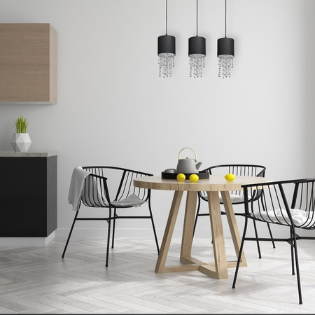 Milagro Lampa wisząca ALMERIA BLACK/CHROME 3xE27 MLP64300 Czerń / Chrom