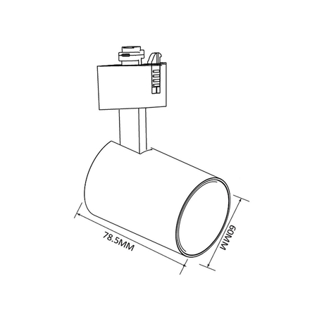 Reflektor Snow do szynoprzewodów 1F 1xGU10 czarny LP-731/1R BK