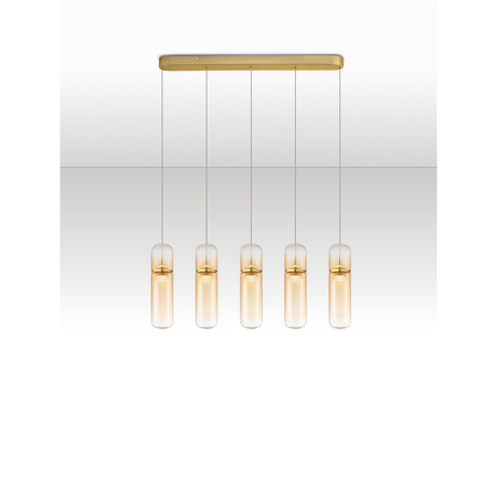 Lampa wisząca Luces Exclusivas REBALVO LE45202 złoty i odcienie złota