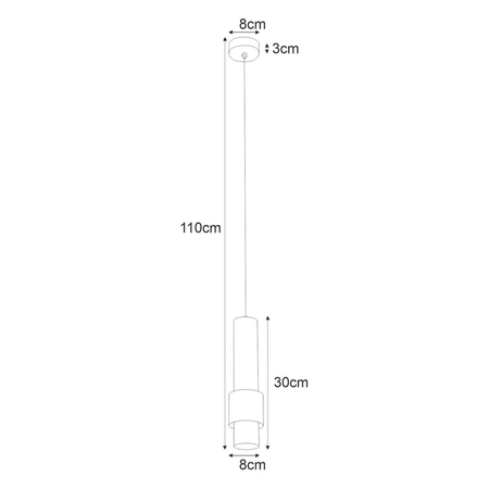 Lampa wisząca PERN Kaja K-4716 czarny/złoty