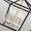 Średnia lampa wisząca / Półplafon Stinson - 4 źródła światła - Czarny / Polerowany nikiel Quintiesse QN-STINSON-4P-M-BK