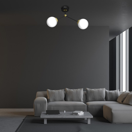 Milagro Lampa sufitowa JOY BLACK / GOLD 2xE14 MLP7459 CZARNY / ZŁOTY