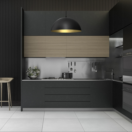 Milagro Lampa wisząca BETA BLACK/GOLD 1xE27 45cm MLP7973 CZARNY / ZŁOTY