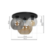 Milagro Lampa sufitowa SOFIA MIX 3xE27 MLP6589 CZARNY