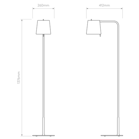 Lampa podłogowa Astro Mitsu Floor 1394058 Brązowy