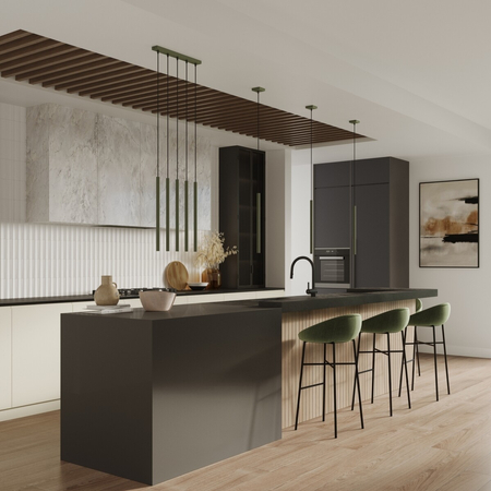 Sollux Lighting Lampa wisząca PASTELO 3 zielona oliwka SL.1520