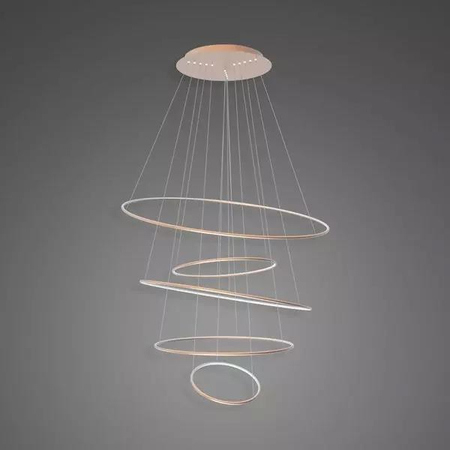 Lampa wisząca Ledowe Okręgi No.5 120cm miedziana 3k