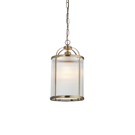 Lampa wisząca Endon Lighting Lambeth Ribbed 106710 mosiądz