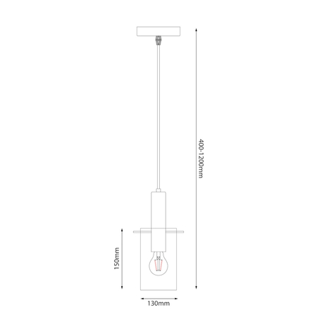 Milagro Lampa wisząca Arcadia Black 1xE27 ML1818 CZARNY