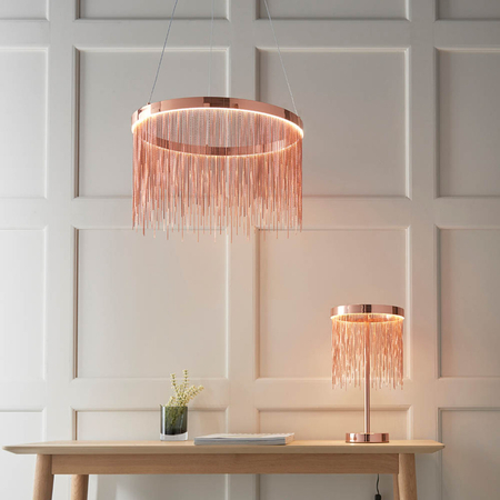 Lampa stołowa Endon Lighting Zelma 92179 miedziany