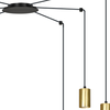 Lampa wisząca TRAKER 6 BL/GOLD Emibig 526/6 czarny/złoty