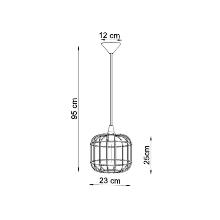 Sollux Lighting Lampa wisząca CELTA czarna SL.0296