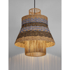 Lampa wisząca Luces Exclusivas MURVOLO LE45361 drewno jasne i ciemne, niebieski