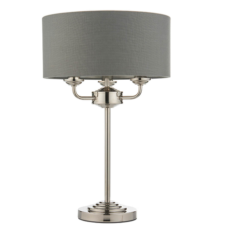 Lampa stołowa Endon Lighting Highclere 99149 nikiel