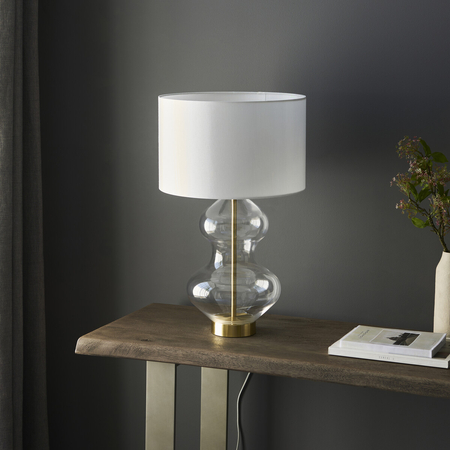 Lampa stołowa Endon Lighting Kelda Shaped 99110 mosiądz