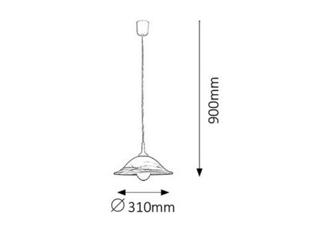 Lampa wisząca Rabalux Alabastro 3955 szkło tytoniowe alabastrowe