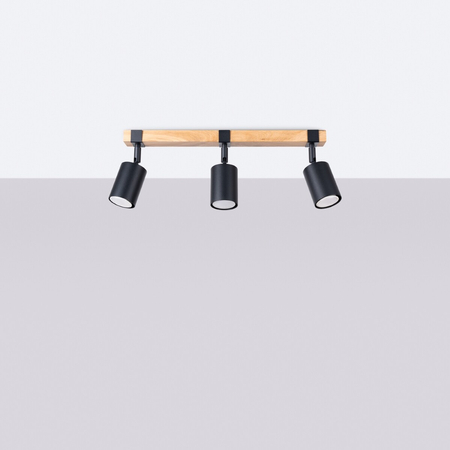 Sollux Lighting Plafon FAGER 3 czarny SL.1345