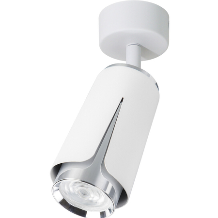 Milagro Flower Chrome Spot 1xGU10 Biały ML0272 BIAŁY + CHROM