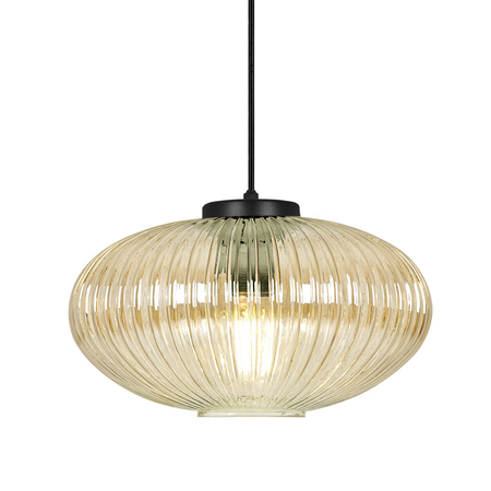 Lampa wisząca Kaja DROP K-5673 bursztynowy, czarny