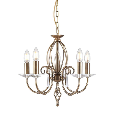 Żyrandol Elstead Lighting Aegean mosiądz AG5-AGED-BRASS