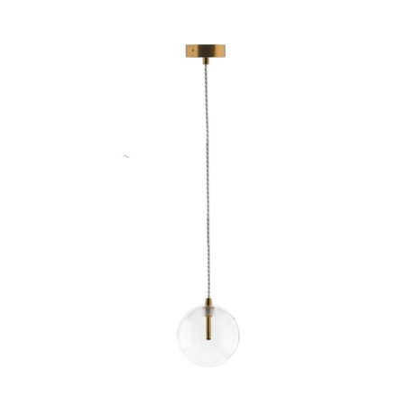 Lampa wisząca Abigali GLOBO G4 ⌀120mm szklana, złote elementy