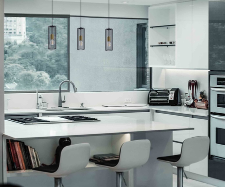 Lampa wisząca GABIA Kaja K-4936 czarny/złoty