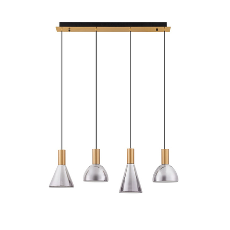 Lampa wisząca Luces Exclusivas SARDUNO LE45140 złoty i odcienie złota, szary i odcienie szarości