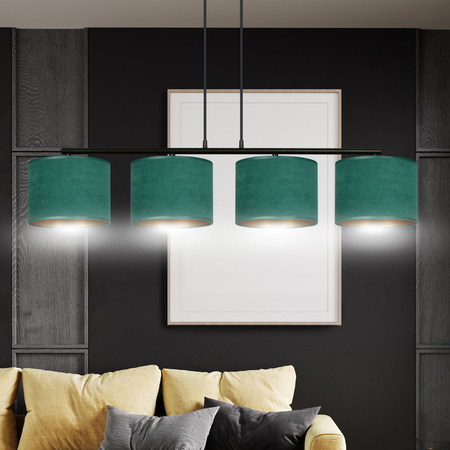 Lampa wisząca HILDE 4 BL GREEN Emibig 1051/4 zielony
