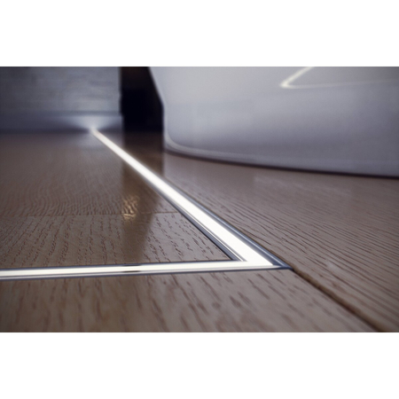 Eko-Light PROFIL ALUMINIOWY SREBRNY TYP T 1m + KLOSZ MLECZNY EKPR5382
