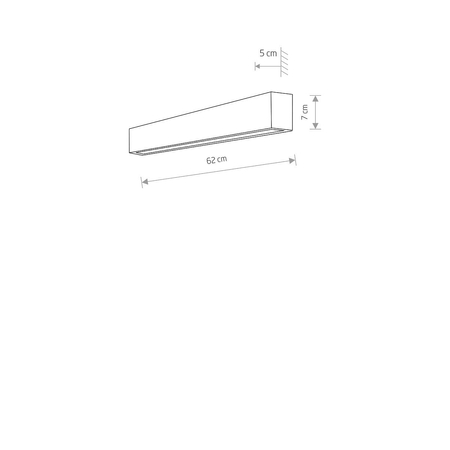 Kinkiet STRAIGHT WALL LED S Nowodvorski 7562 grafitowy