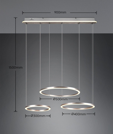 Lampa wisząca Trio 323610307 srebrny