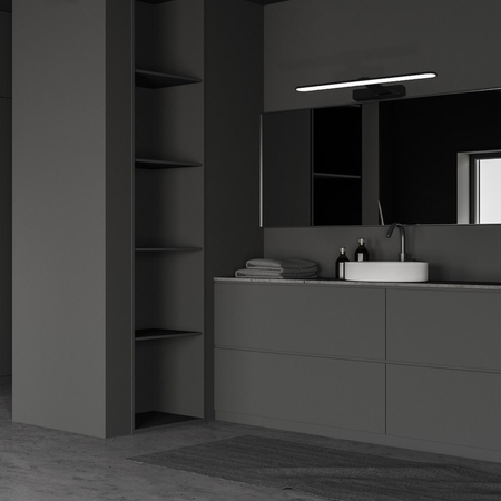 Milagro Kinkiet SPLASH BLACK 40cm 8W LED ML5615 CZARNY