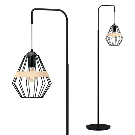 Milagro Lampa stojąca CLIFF BLACK 1xE27 MLP5528 CZARNY