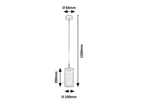 Lampa wisząca Rabalux Callia 3018 popielaty