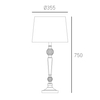 Cosmo Light Lampa stołowa CHARLOTTE T01295CH-WH