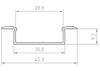 Profil LED Greenie P14-1S2 2m - wpuszczany szeroki srebrny anodowany