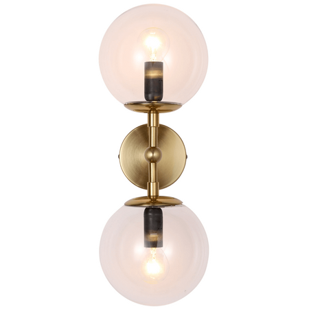 Kinkiet Dorado 2xE14 złoty/transparenty LP-002/2W Transp.