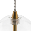 Lampa wisząca Abigali GLOBO G4 ⌀150mm szklana, złote elementy