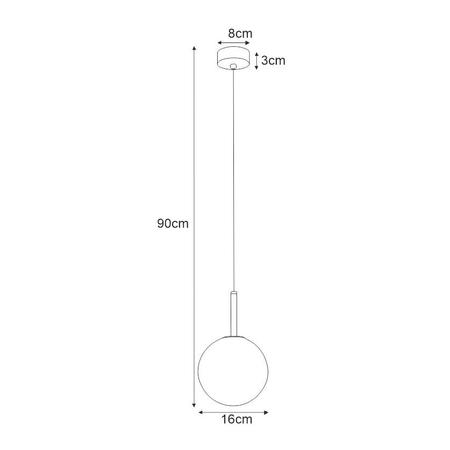 Lampa wisząca FARO Kaja K-4886 biały/czarny